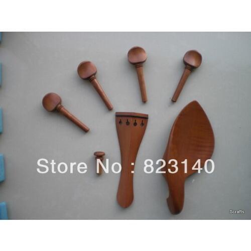 1 Set JUJUBE A TYPE Violin Fitting 4/4, Quality Violin parts with Tail piece, chin rest 4 pegs and end pin