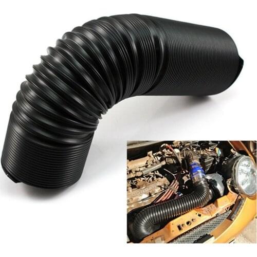 1M 63/76mm Car Engine Flexible Air hose Air Intake Pipe Inlet Hose Tube Car Air Filter Intake Cold Air Ducting Feed Hose Pipe
