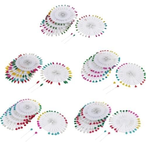 Lots of 150 Multicolor Weddings Corsage Dressmaker Pins Plastic Head Sewing