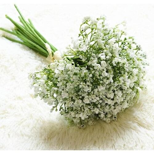16pcs/set Babies Breath Artificial Flowers Fake Gypsophila DIY Floral Bouquets Arrangement Wedding Home Garden Party Decoration