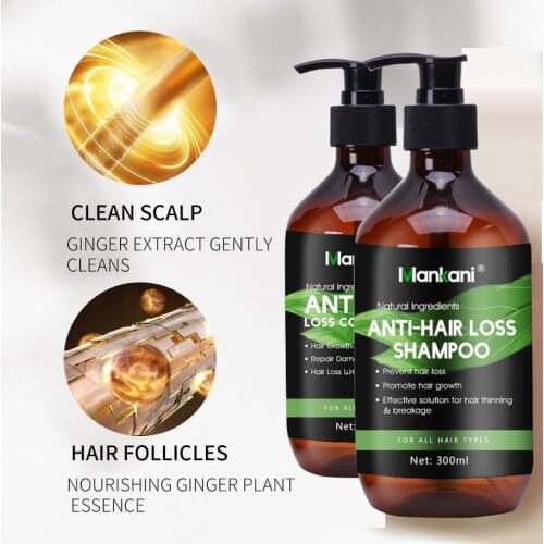 300mL Keratin Argan Oil Natural Herbal Shampoo Anti Hair Loss Shampoo Ginger Extract Hair Off Treatment