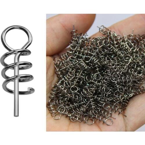 50/100 pcs / bag Pesca Fising lure 14 mm Fishing Tackle spiral fishing bait steel spring for fishing Accessories for fishing