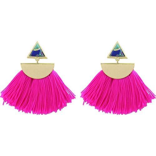 Brincos 2018 Vintage Ethnic Tassel Dangle Bohemian Earrings for Women Statement Jewelry Large Earrings Fringe