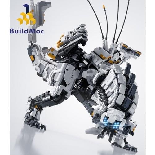 Buildmoc 4743PCS Technical Creator MOC Super Horizon Dawn Thunderjaw Tooth Mechanical Monsters Series Building Blocks Toys Gifts
