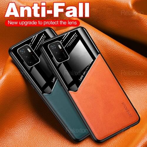 For Xiaomi Poco M3 Pro Case Car Magnetic Holder Leather Cover Xiomi PocoM3 M3Pro Pocophone M 3 Acrylic Back Silicone Frame Coque