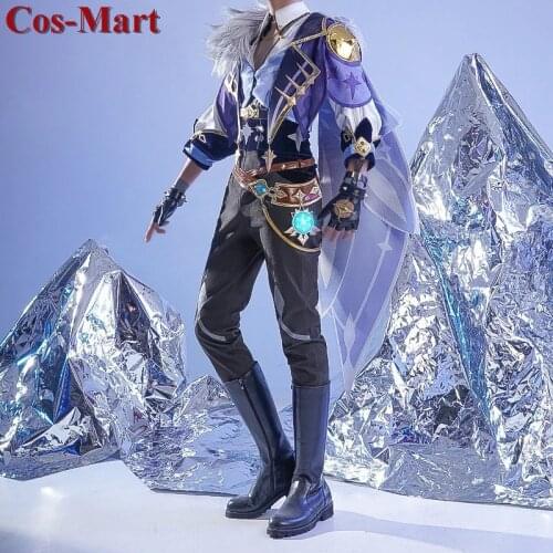 Game Genshin Impact Kaeya Cosplay Costume Mondstadt Knights Handsome Combat Uniform Male Activity Party Role Play Clothing S-XL