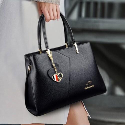 For Women 2020 Ladies Luxury Designer Tote Handbag Leather Casual Crossbody Bags Top-Handle High Quality Shoulder Bag Sac A Main