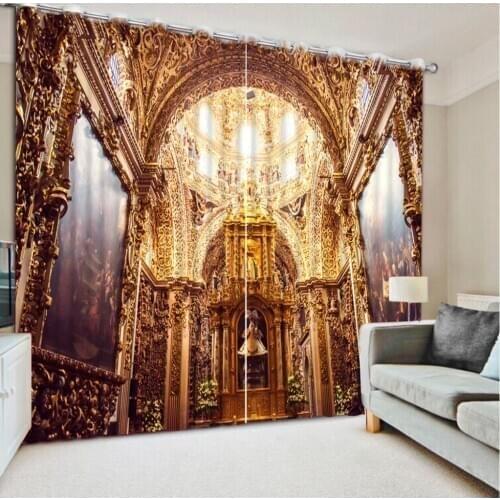 Europe Curtain Decoration 3D Brief tree Curtains For Bedroom Living room Polyester Room Curtain