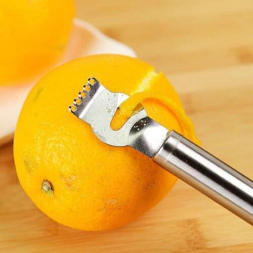Silver Fruit Lemon Lime Orange Citrus Zester Peeler Kitchen Craft Home Bar Gadgets Stainless Steel Kitchen Accessories Tool