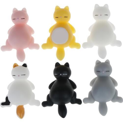 Mini Squishy Soft Cute Color Cat Antistress Ball Funny Stress Squishies Squeeze Toys Mochi Abreact Sticky Relief Eliminate Pets