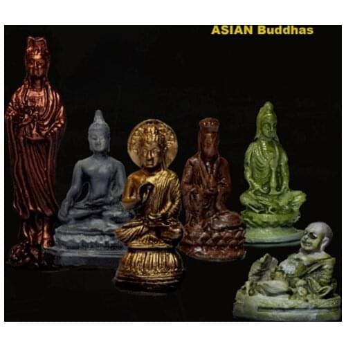New Unassembled 1/35 ancient Buddhas (6 statues) Resin Figure Unpainted Model Kit