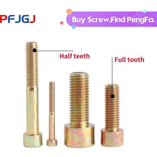 Peng Fa Grade 8.8 Galvanized Cup Head Hexagonal Bolt GB70 Yellow Galvanized Galvanized Hexagonal Bolt M3M4M5M8M10M12