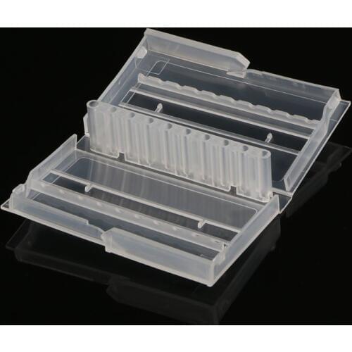 10 Holes Nail Drill Bit Case Plastic Empty Storage Box Milling Cutters Holder