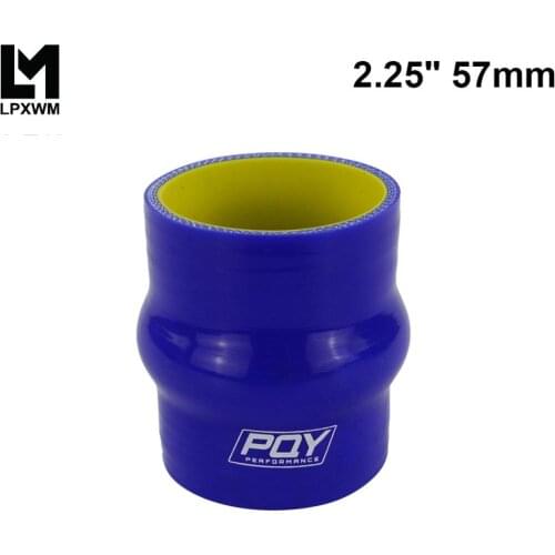2.25\" 57mm Hump Straight Silicone Hose Intercooler Coupler Tube Pipe Blue&yellow HSH00225