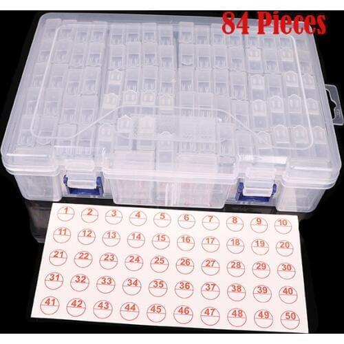 84/336 Grids 5D DIY Diamond Painting Drill Box Jewelry Box Rhinestone Embroidery Crystal Bead Organizer Storage Case Container
