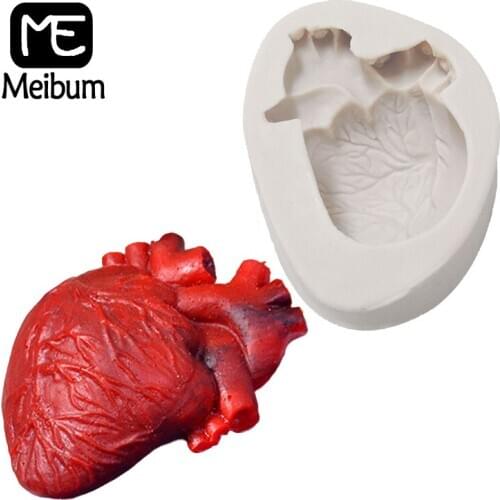 Halloween 3D Heart Shape Silicone Fondant Cake Mold Chocolate Dessert Gum Paste Sugar Craft Moulds Decorating Tools