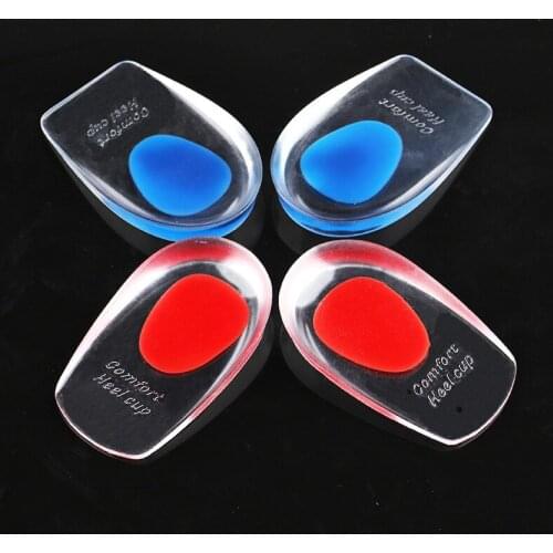 Heel pad silicone heel pad transparent sports shock absorption inner raised insole U-shaped heel pad Pu half size heel pad