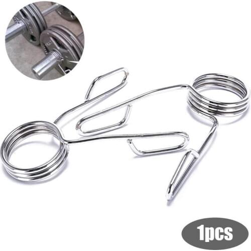 Spring Collars Weight Barbell Bar Hole 2" 50mm Dumbbell Pair Steel Clips Dumbbell Clamp