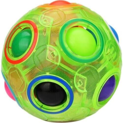 Magical Twist Toy Creative Cube Puzzle Ball Shaped Rainbow And White Spherical Puzzle Montessori Kids Toys Children Twist Toy