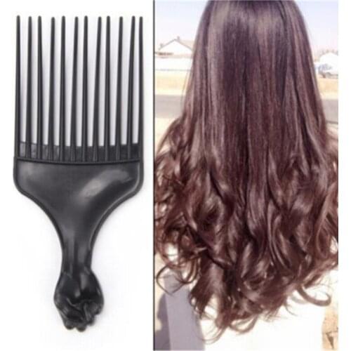 Insert Wide Comb Afro Hair Pick Comb Teeth Hair Fork Brush For Curly Hair Plastic High&Low Gear Comb Hair Tools