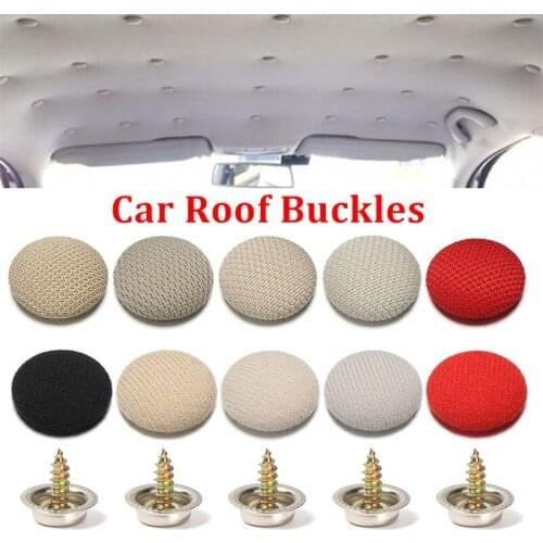 10 PCs Universal Car Roof Repair Buckles Car Interior Ceiling Cloth Fixing Screw Cap Headliner Rivets Retainer