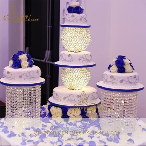 4pcs-6pcs crystal ball cake stand wedding party Cake decoration