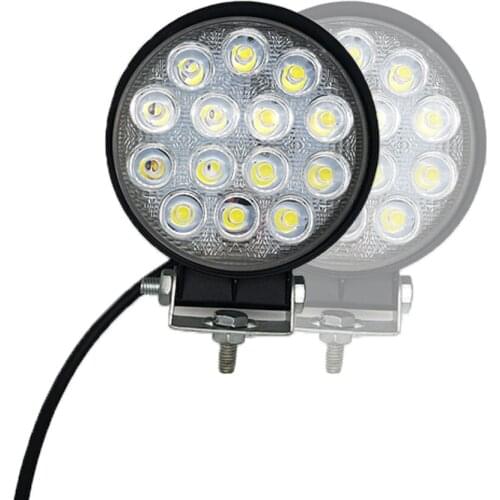 42W Round led bar off road led headlights led work lights for tractors Spotlight barra led For 4x4 ATV UTV Truck Tractor