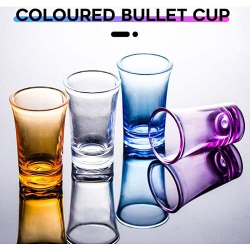 6PCS/Set Shot Glass Bar Tumblers Shot Vodka Liquor Party Present Drinking Tool Wine Glasses Cocktail Pint Bullet Vodka Cups