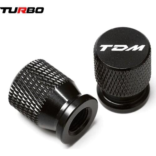 CNC Aluminum Tire Valve Air Port Cover Cap Motorcycle Accessories for Yamaha TDM850 TDM900 TDM 850 900 All Years Black Titanium