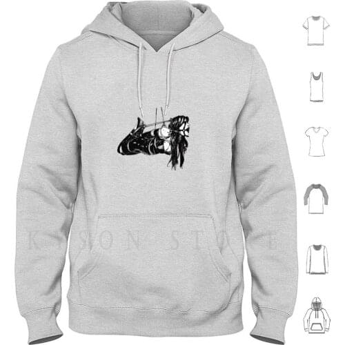 Bondage Girl , Kinky , Fetish , Bdsm , Submissive , Bondage Hoodie long sleeve Cotton Bondage Girl Kinky Fetish