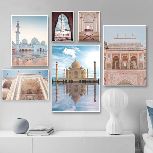 Church Castle Architecture Pictures for Home Design Interior Decor Building City Landscape Canvas Wall Art Poster for Home Room