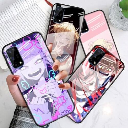 Tempered Glass Cover Anime Himiko Toga Boku For OPPO A9 2020 A52 Find X2 Lite Realme 7 7i 6 5 Pro C3 XT Phone Case Shell