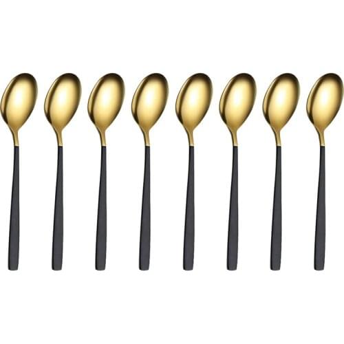 Dessert Spoons 8 Pcs,Stainless Steel 7.8inch Teaspoons Coffee Spoons Dinner Spoons Small Spoons Set,Dishwasher Safe