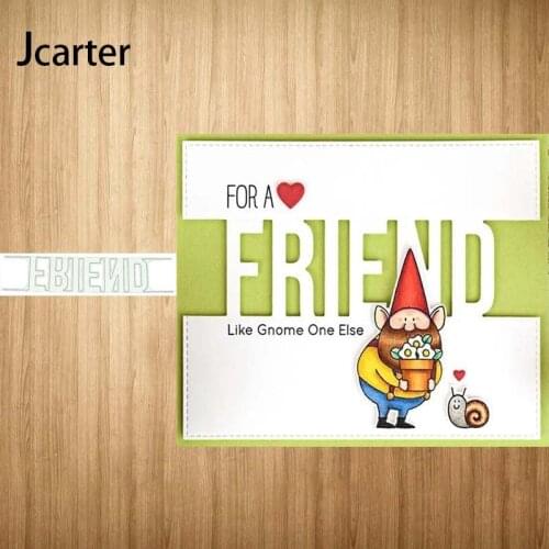 Friend Line Letters New Design Metal Cutting Dies Craft Stencil Diy Scrapbooking Handmade Card Make Shape Album Decoration Model
