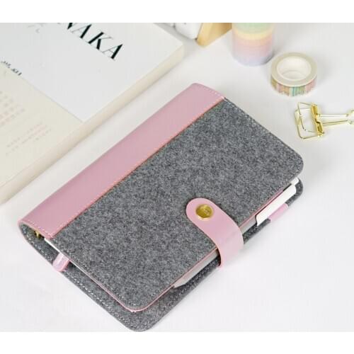 Journal Loose-leaf Planner Korean Stationery Leather Notebook Case Notebook Binder Loose-leaf Notebook Travelers Notebook Diary