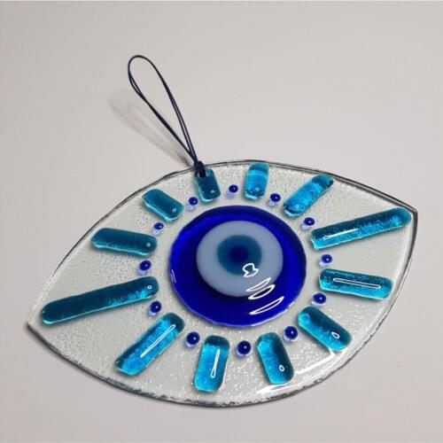 Special Design Big Evil Eye Glass Bead Pendant Charm Turkish Handmade Amulet for Wall Hanging Talisman Boho Home Decor Protector