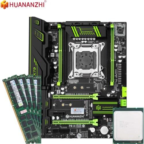 HUANANZHI X79 GREEN Motherboard with Intel XEON E5 2689 with 4*8GB DDR3 RECC Memory Combo Kit Set ATX SATA USB3.0 PCI-E NVME