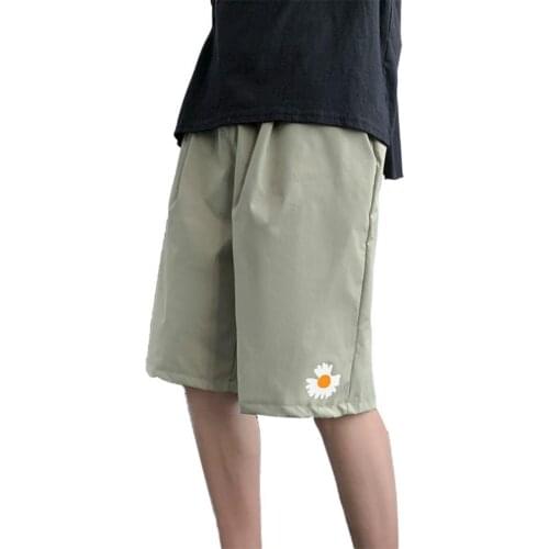 60%HOT Casual Men Marguerite Loose Elastic Fifth Pants Board Sports Running Shorts