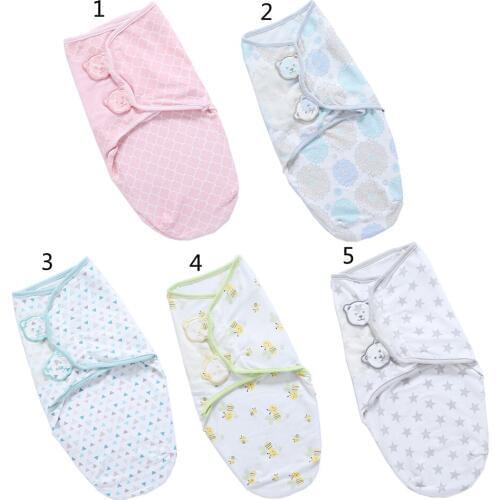 Soft and Adjustable Cotton Infant Sleeping Bag Original Swaddle Bag Wrap Blanket for Baby 0-6 Months Unisex RXJD