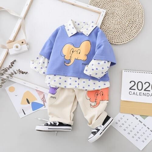 New Spring Autumn Children Clothes Baby Boys Girls T Shirt dot shirt Pants 3Pcs/sets Kids Infant Clothing Toddler Sportswear set