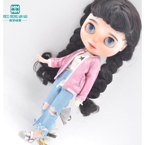 New Toys Mini Doll clothes Blyth Azone OB23 OB24 doll accessoreis Fashion jackets, jeans, sneakers Girls gift