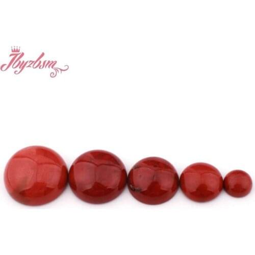 Oval Coin Red Jaspers CAB Cabochon Flatback Dome Undrilled Natural Stone Beads For DIY Pandandt Earring Ring Jewelry Making 5pc