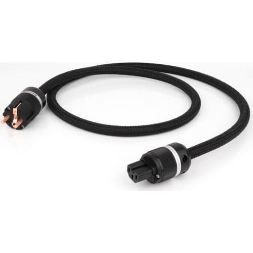 P903 OFC Copper Schuko Power Cord Cable HIFI Extension Power Cable with E100+F100 power connector