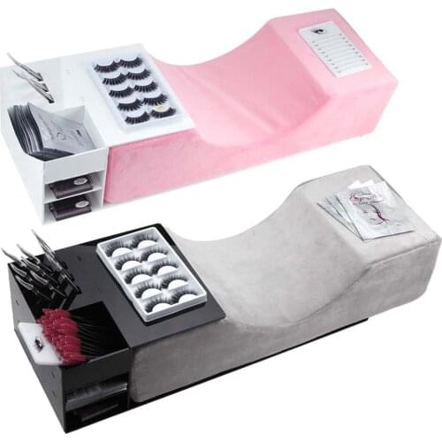 Lash Pillow Grafting Headrest Neck Support Eyelashes Pillows Eyelash Extensions Pillow Shelf Spong Memory Foam Core Makeup Tool