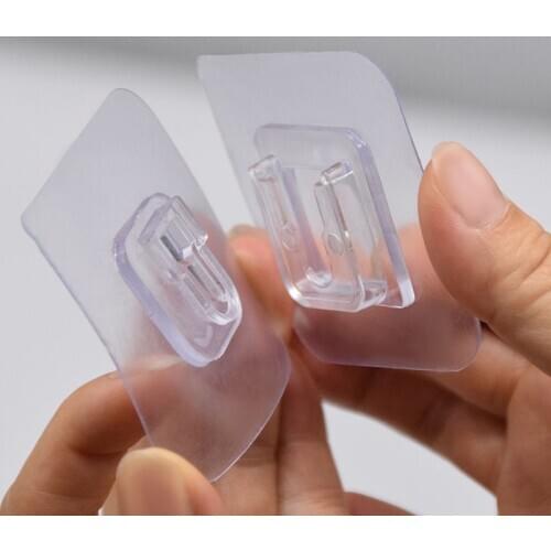 Transparent Double-Sided Adhesive Wall Hooks Hanger Strong Adhesive Hook Suction Cup Sucker home Wall Storage Universal hook