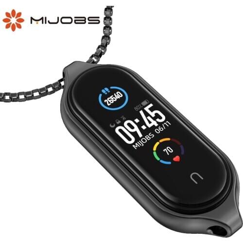 Necklace for Mi Band 5 Bracelet Strap Mi Smart Band 5 Pendant for Xiaomi Miband 4 Metal Wristband Mi 3 Hanging Neck Decoration