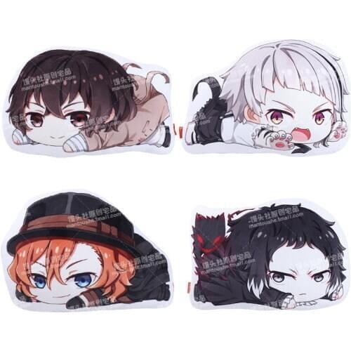 Xmas gift Anime Bungo Stray Dogs Dazai Osamu Cosplay Doll Cute Version Nakajima Atsushi Plush Stuffed Cushion Throw Pillow Toy
