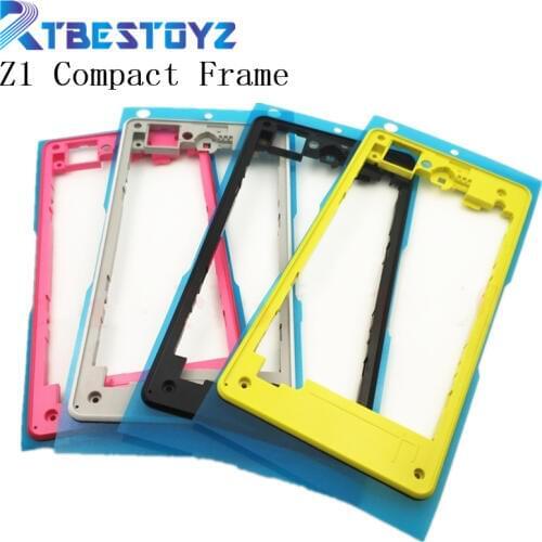 RTBESTOYZ Original New For Sony Xperia Z1 Compact Z1 Mini D5503 M51W Replacement Housing Plastic Back Middle Frame Back Cover