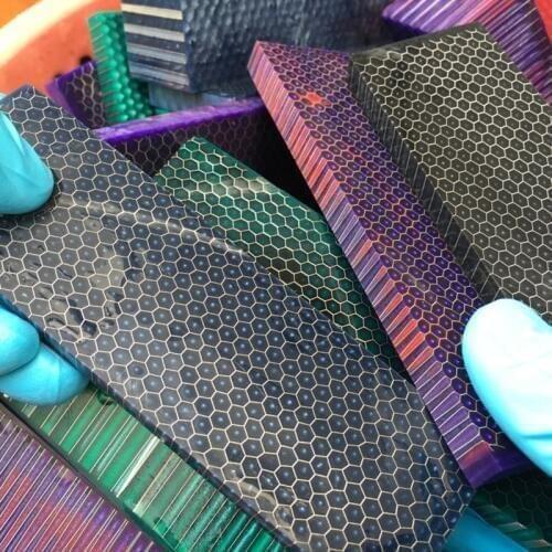 C-Tek Knife handle DIY material plate Resin material Snake grain Honeycomb pattern Slingshot handle
