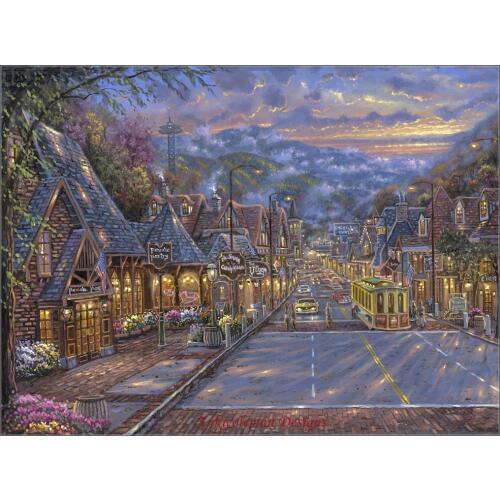 Needlework for embroidery DIY DMC High Quality - Counted Cross Stitch Kits 14 ct Oil painting - Gatlinburg Memories